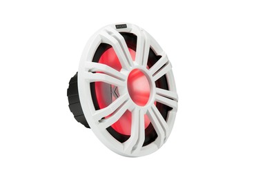 Kicker KMG10 10-Inch (25cm) Grille for KM10 and KMF10 Subwoofer, LED, White