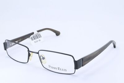Perry Ellis PE1176-2 Black Rectangle Men Full Rim 54-18-135 Eyeglasses Frames