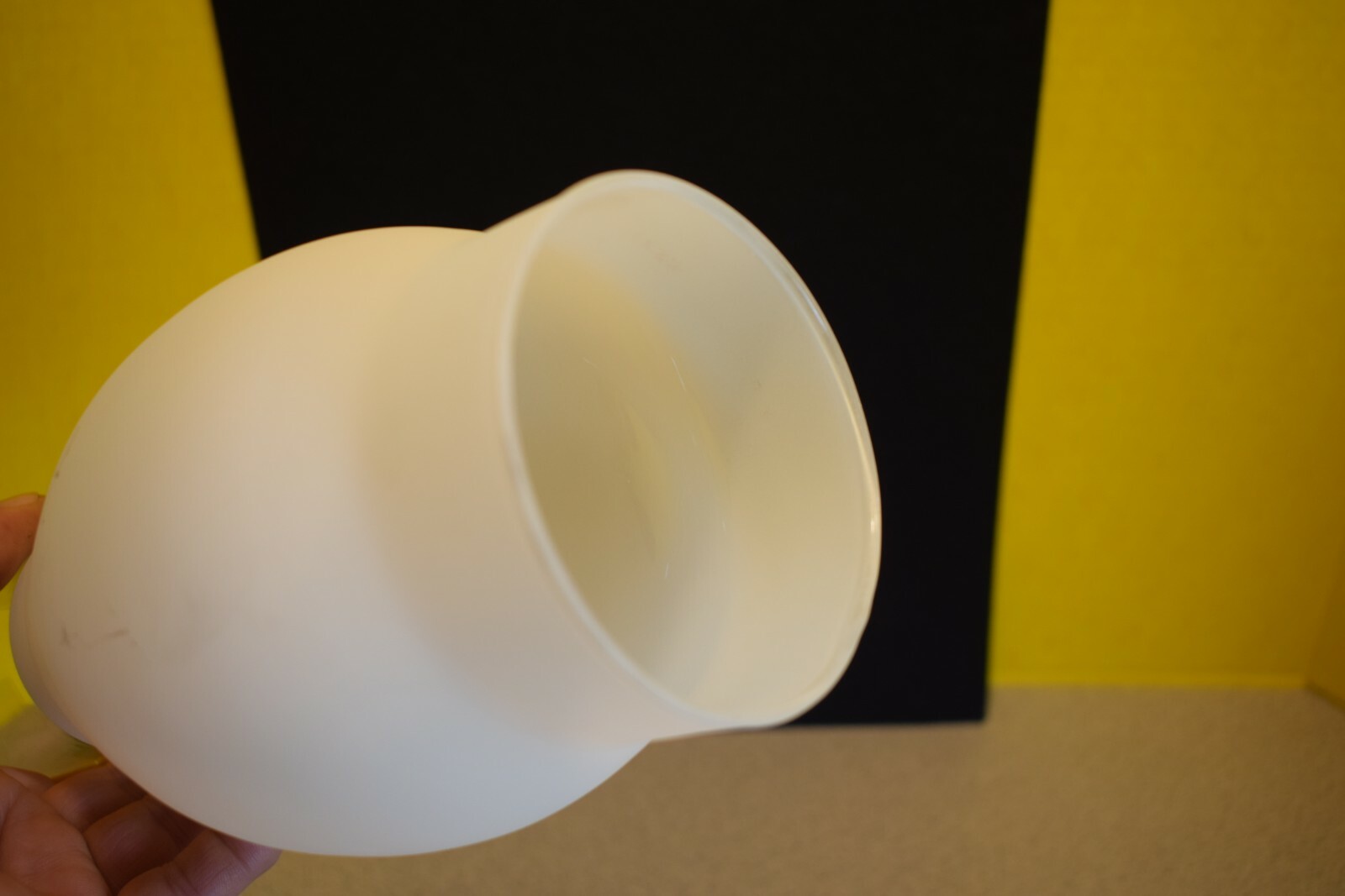 antique frosted Glass Oil Kerosene Lamp chimney - 3 1/2