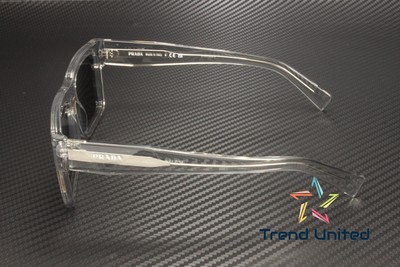 Pre-owned Prada Pr 19ws U4309t Crystal Grey Dark Grey 52 Mm Men's Sunglasses In Gray