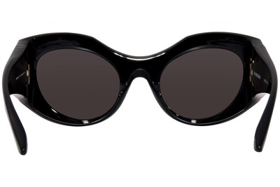Pre-owned Balenciaga Bb0256s 001 Sunglasses Women's Black/grey Lens Butterfly Shape 56mm In Gray