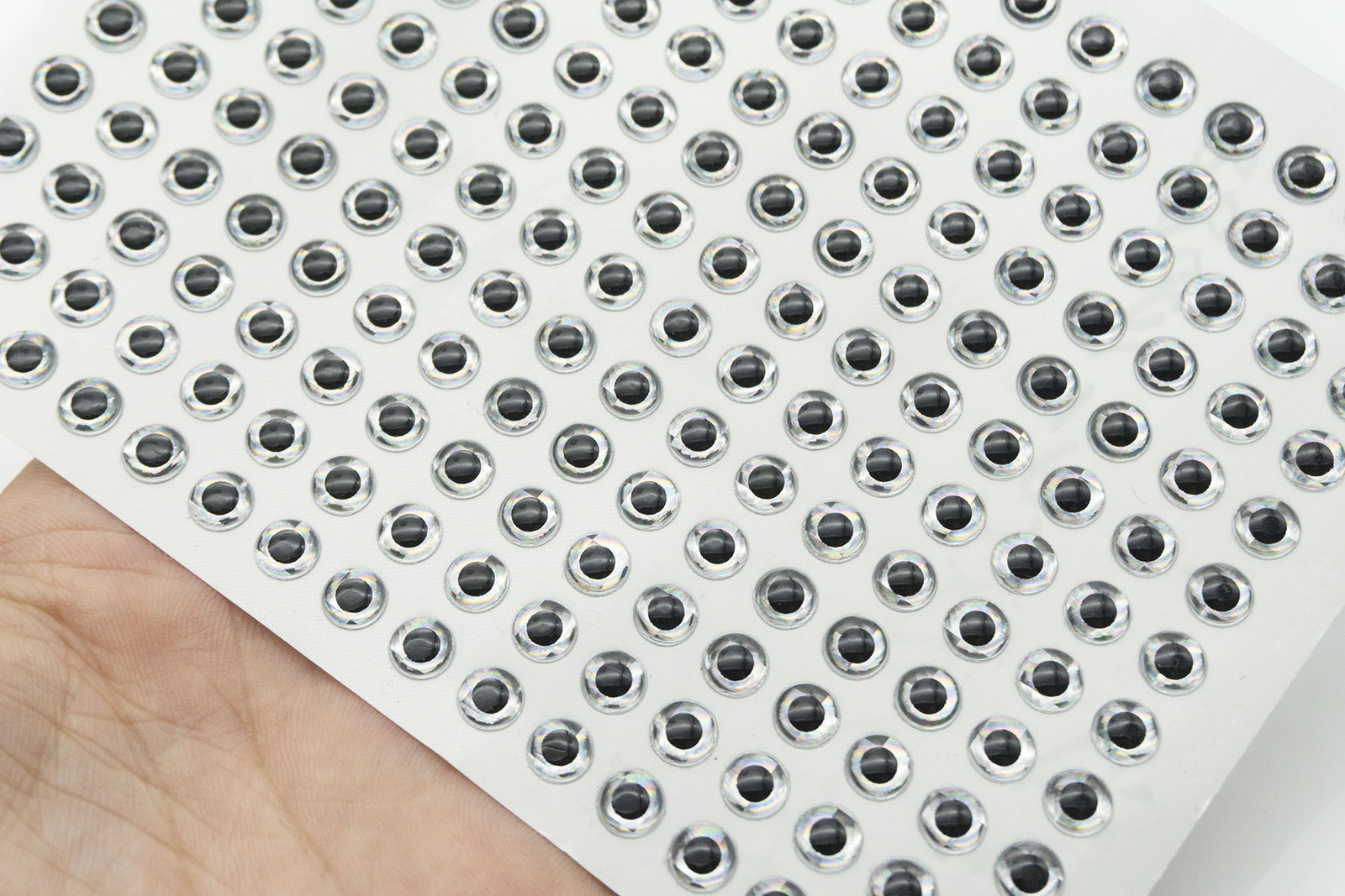 2-20MM Silver color 3D soft Holographic fishing lure eyes Fly Tying Crafts