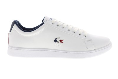 Lacoste Carnaby Evo Tri1 SMA Мужские Белые Кожаные Кроссовки Lifestyle Обувь 13