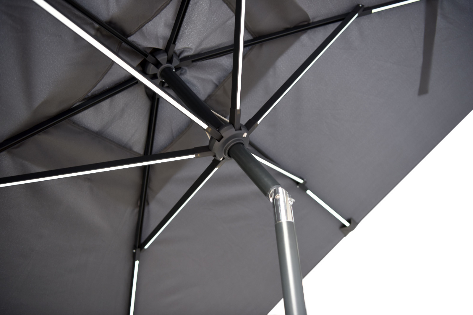 Mandalika Sonnenschirm 2x3m mit LED Beleuchtung Licht ...