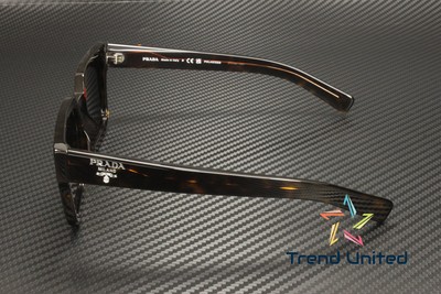 Pre-owned Prada Pr 03zs 2au08g Tortoise Black Polarized 54 Mm Men's Sunglasses In Polar Black