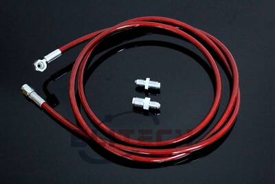 Braided Red Stainless Steel Clutch Line For 92-01 Honda Prelude Complete New