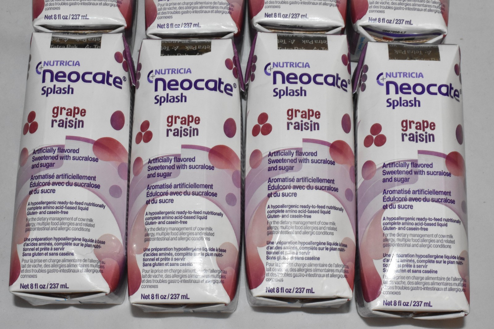 8 Neocate Splash Grape Raisin Juice Boxes hypoallergenic drink FREE PRIORITY