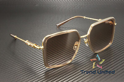 Pre-owned Versace Ve2261 100213 Brown Transparent Brown Gradient 56 Mm Women's Sunglasses