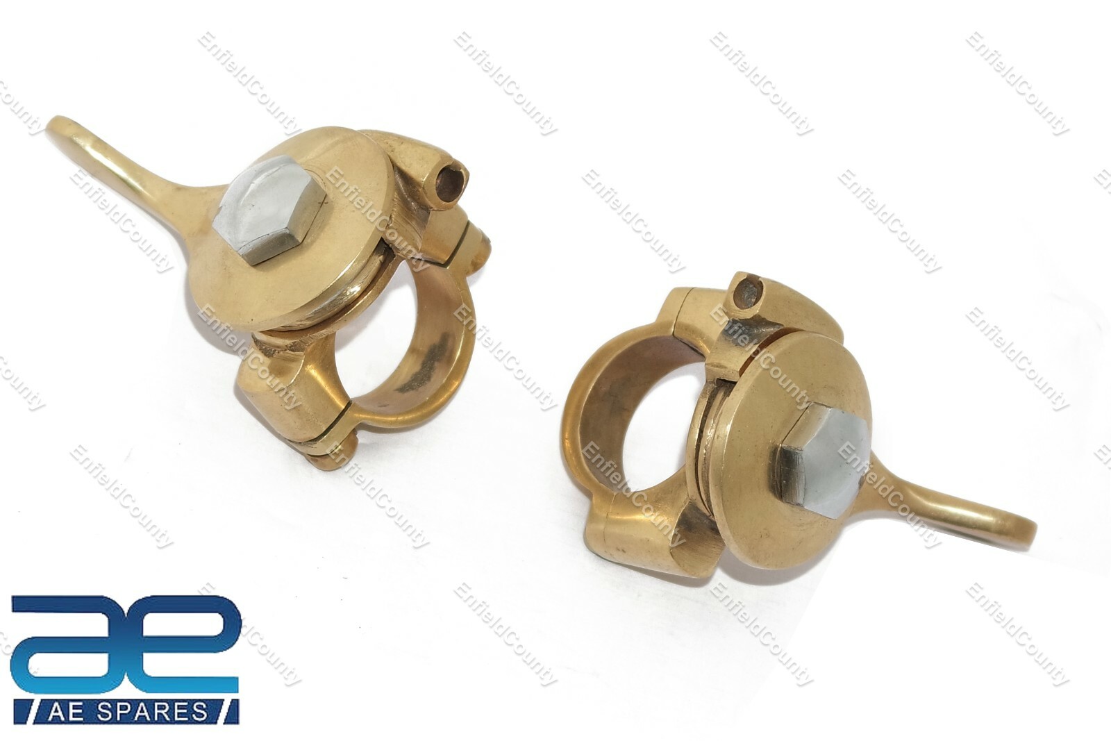 Air Choke Mag Lever Brass LH RH Side Set 1" Handlebar For NORTON BSA TRIUMPH  