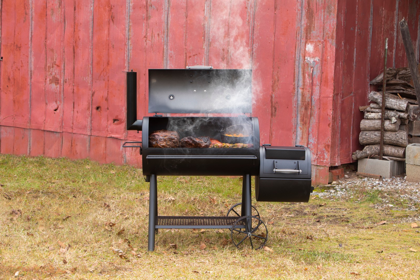 CHAR-BROIL OKLAHOMA JOE’S® HIGHLAND SMOKER Holzkohlegrill Barbecue Grill schwarz - Bild 11 von 12