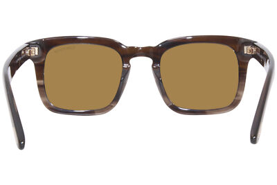 Pre-owned Tom Ford Dex Tf751 55e Sunglasses Men's Brown/striped Brown/vintage Brown 50mm