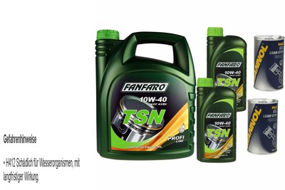 7L Olio Motore FANFARO TSN 10W-40 2x MANNOL Leak-Stop ADDITIV
