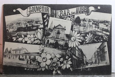 France Bar Sur Aube Postcard Old Vintage Card View Standard Souvenir Postal Post