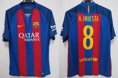 CAPITTEN キャピテンA. INIESTA 8シャツ 国立限定バルセロナ 2010-11 Barcelona Home Shirt A.Iniesta #8 - 9/10 - (S)