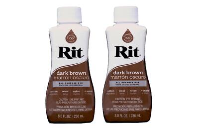 Rit All Purpose Liquid Dye 8 oz Dark Brown, 2 Pack