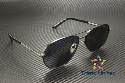 Pre-owned Prada Pr A54s 1bo5z1 Matte Black Dark Grey Polar Polarized 60mm Men's Sunglasses In Gray