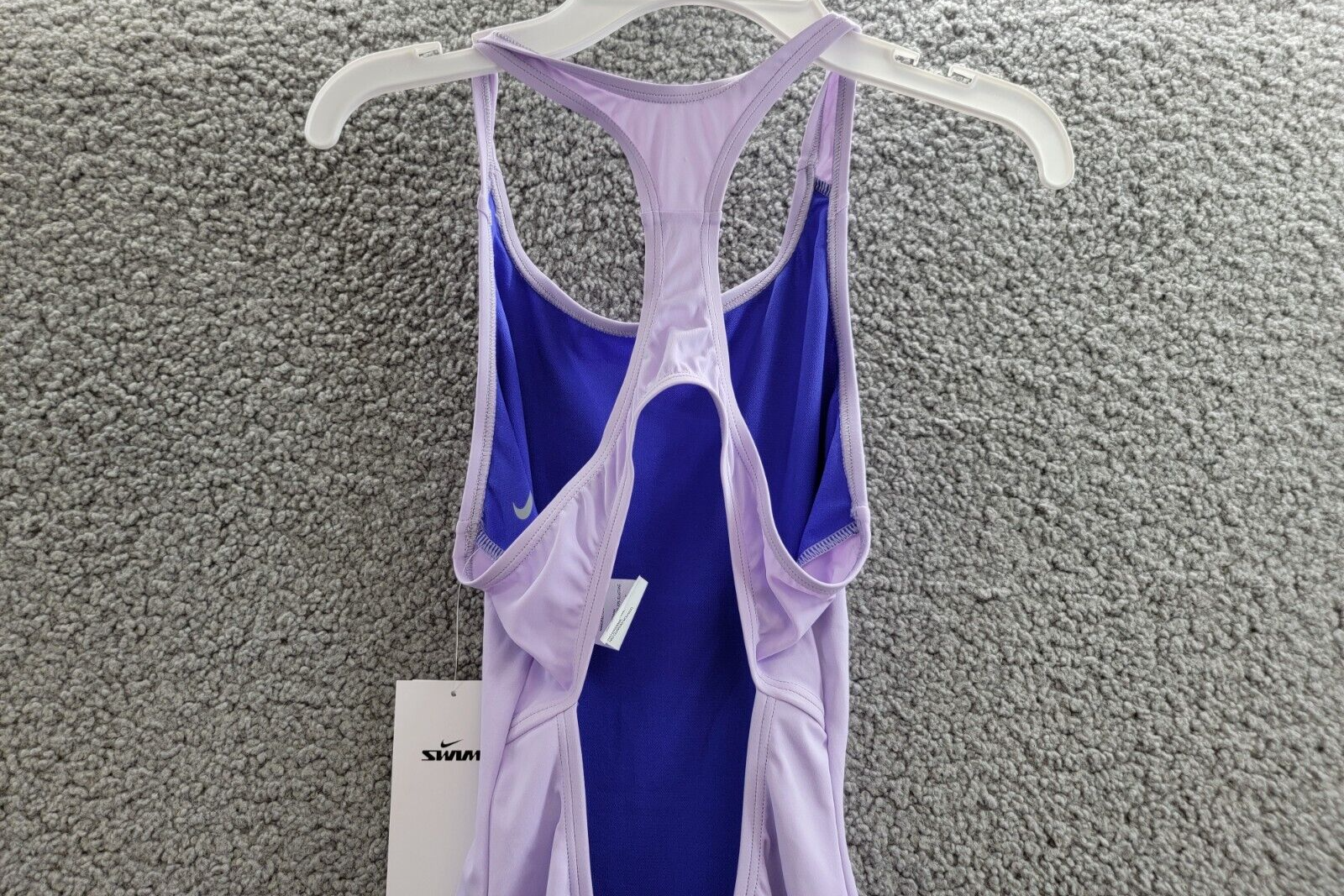Nike Essential Racerback One Piece Big Girls L Lilac Bloom Cutout Sleeveless - Picture 12 of 15