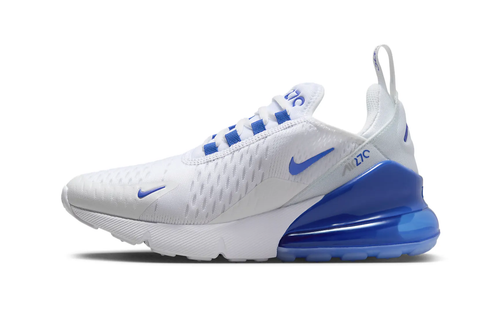 Кроссовки для больших детей Nike Air Max 270 белые/Game Royal-Wolf Grey (943345 118) - 7