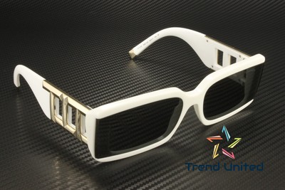 Pre-owned Tiffany & Co Tiffany Tf4197 8357s4 Solid White Dark Grey 62 Mm Women's Sunglasses In Gray