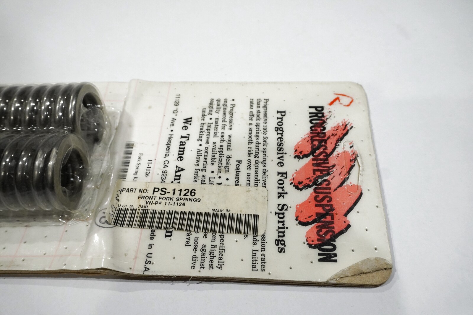 Progressive Suspension Fork Spring Kit PART #11-1126 PS-1126 BRAND NEW SEALED 