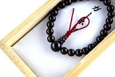 Pre-owned Kyoto Asahiya Nature Garnet Bracelet Women Gemstone Beads Japanese Juzu Handmade Kyoto Gift In Purple