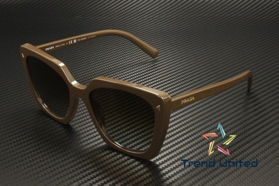 Pre-owned Prada Pr 23zs 11j6e1 Loden Polar Brown Gradient Polarized 54mm Womens Sunglasses