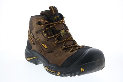 

Keen Braddock 1020162 Мужские коричневые очень широкие рабочие ботинки на шнуровке из нубука 12, Коричневый, Keen Braddock Mid