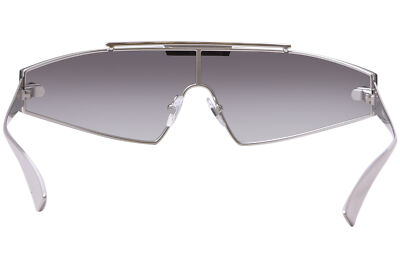 Pre-owned Versace Ve2265 100011 Sunglasses Silver/grey 140mm W/extra Interchangeable Lens In Gray
