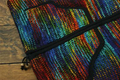 LOUDELEPHANT KAPUZENPULLOVER LOUDELEPHANT KAPUZE REGENBOGEN SPACE DYE STRICKJACKE VLIES RV