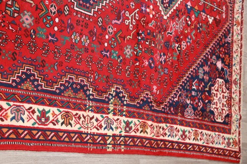 Geometric Tribal Red 6x9 Wool Kashkoli Lori Oriental Area Rug 9'2x6'5