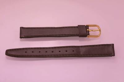 Unisex Acero Inoxidable Chocolate Piel Marrón Repuesto Correa Reloj 16mm