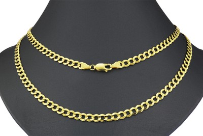 Pre-owned Nuragold 14k Yellow Gold 5mm Women Solid Curb Cuban Chain Link Italian Necklace 16"