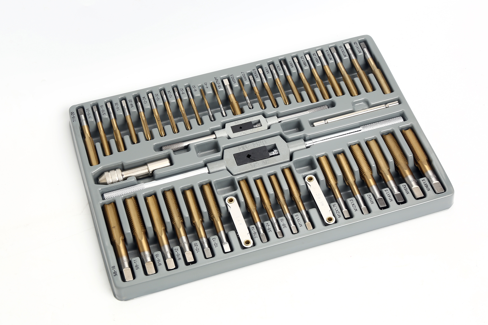 86PC Tap And Die Set SAE METRIC Tools, Metal Case Tapping Thread Cutting Kit Set