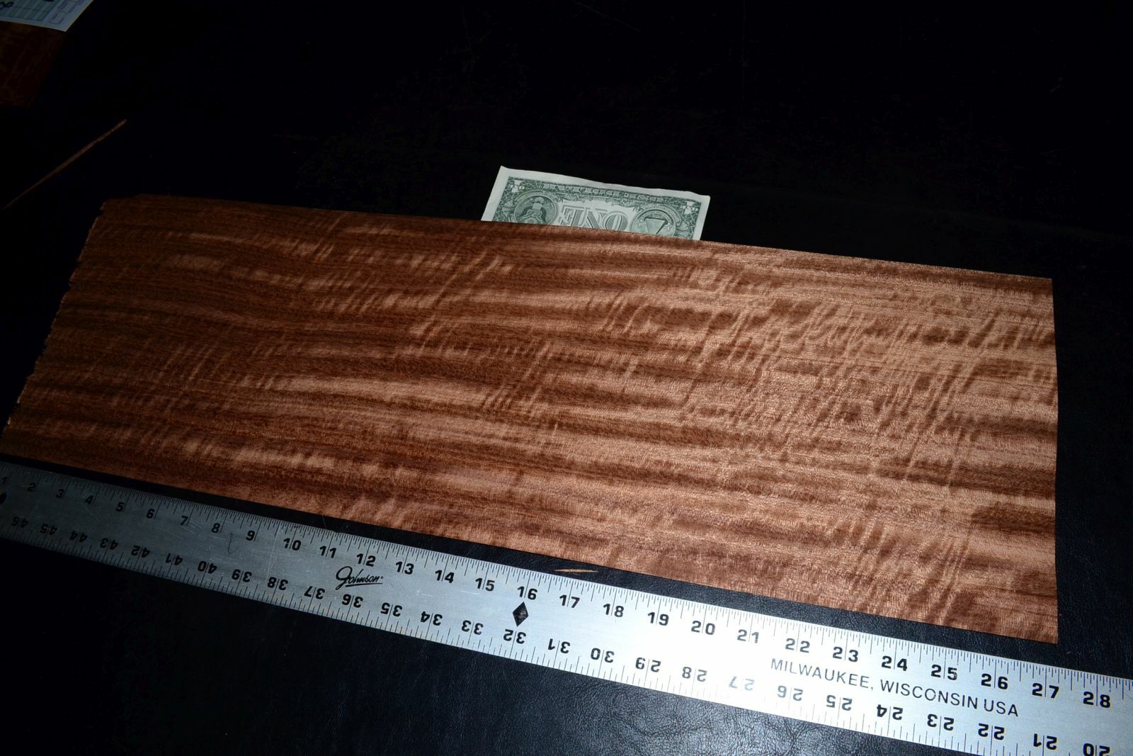 Etimoe Wood Veneer 6 Sheets at 8.5 x 27 inches 1/42nd                   F8636-16