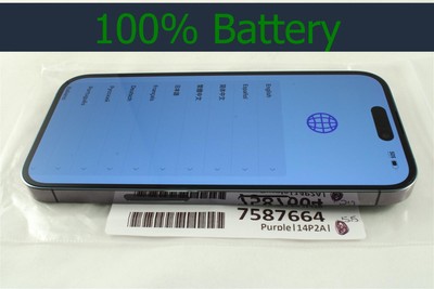 Apple iPhone 14 Pro 256GB Purple AT&T  Smartphone w/Warranty 100% batt! 7587664