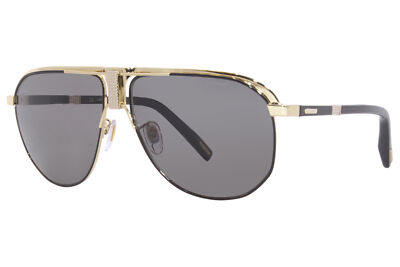 Pre-owned Chopard Schf82 301p Sunglasses Women's Gold-black/polarized Grey Lens Pilot 62mm In Gray