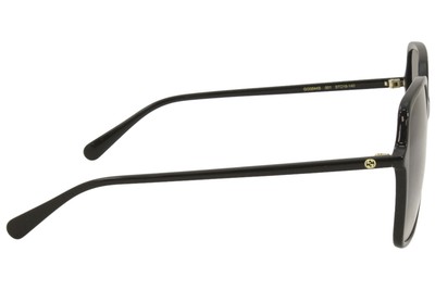 Pre-owned Gucci Gg0544s 001 Sunglasses Women's Black/grey Lenses Fashion Square 57mm In Gray