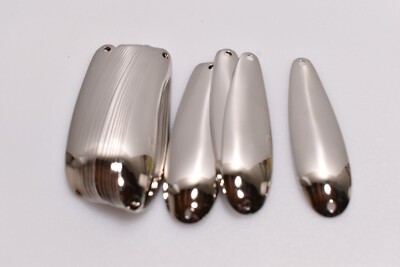 3 3/4'' Nickel Smooth Trolling Flutter Spoons