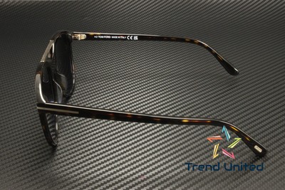 Pre-owned Tom Ford Ft1098 52n Plastic Dark Havana Green 54 Mm Men's Sunglasses