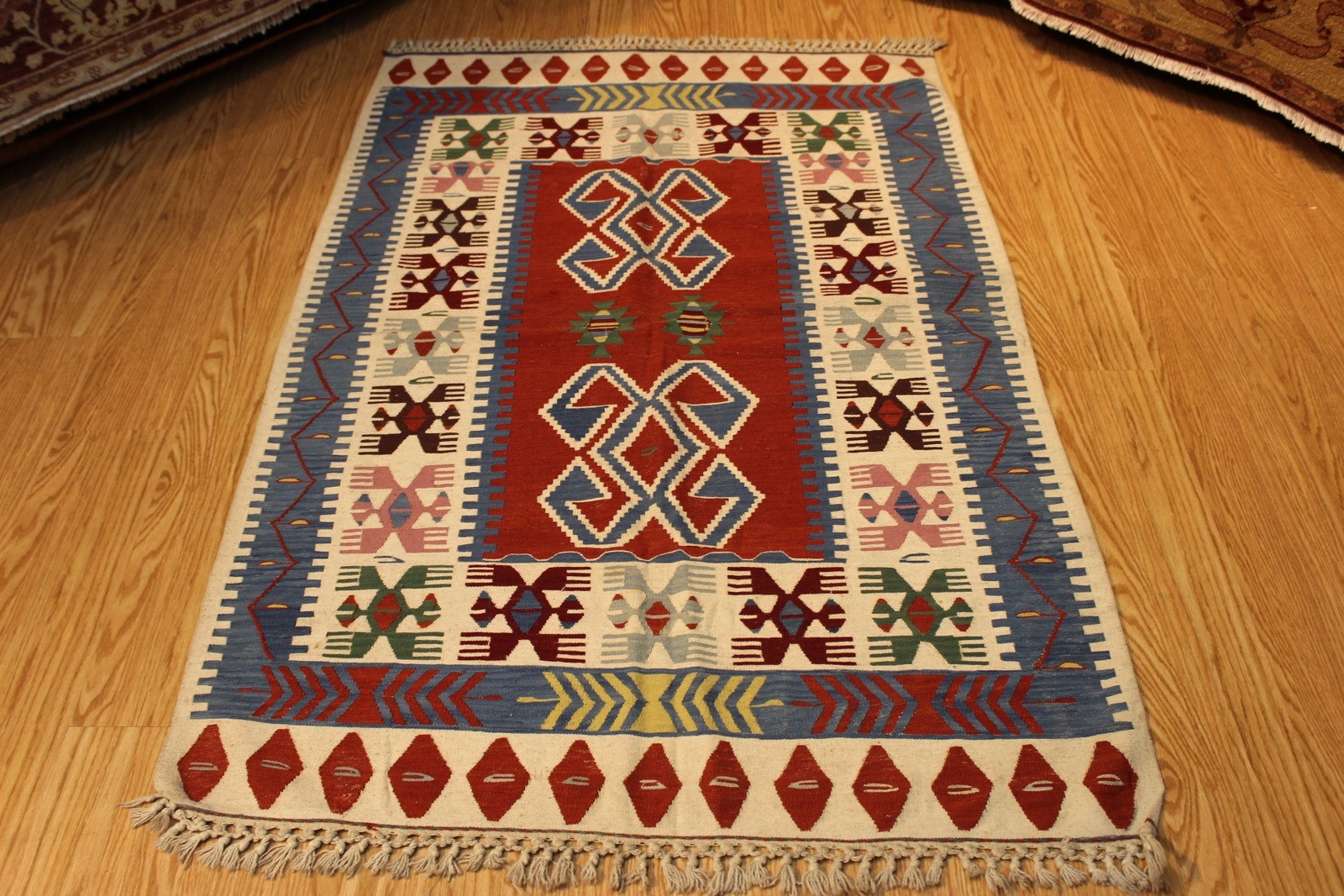 Details About Kilim Turkish Geometric Rug 4 X 6 100 Wool Navajo Design Handmade Hand Woven Details About Kilim Turkish Geometric Rug 4 X 6 100 Wool Navajo Design Handmade Hand Woven