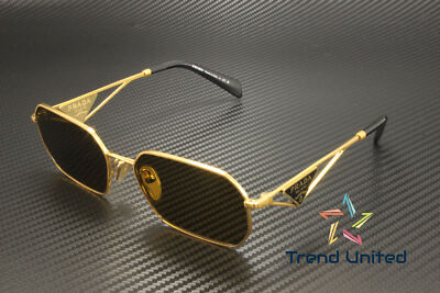 Pre-owned Prada Pr A51s 15n01t Matte Gold Dark Brown 58 Mm Women's Sunglasses