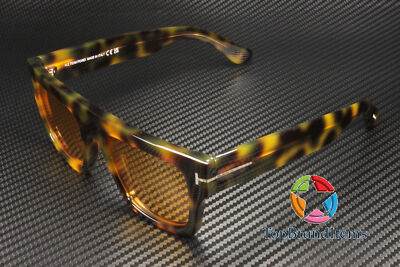 Pre-owned Tom Ford Fausto Ft0711 56e Havana Brown Plastic 53 Mm Men's Sunglasses In Yellow