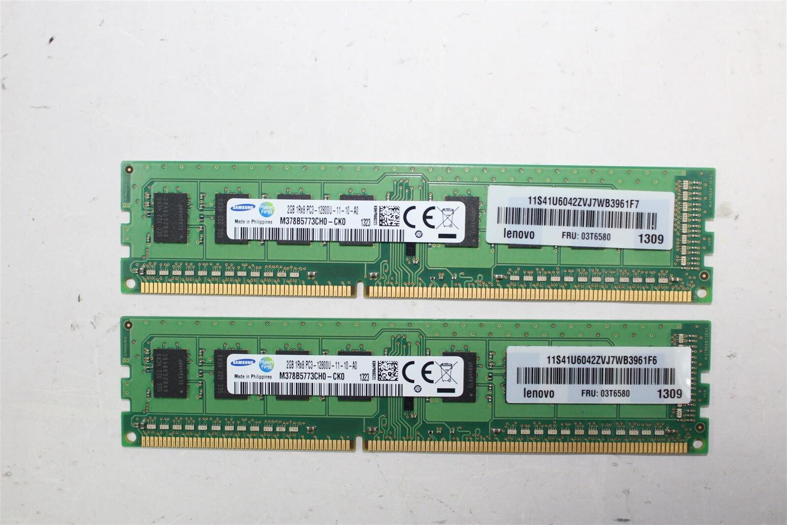 Working Pull!! Lot of 10 Samsung DDR3 PC3 12800U desktop RAM 40GB Total