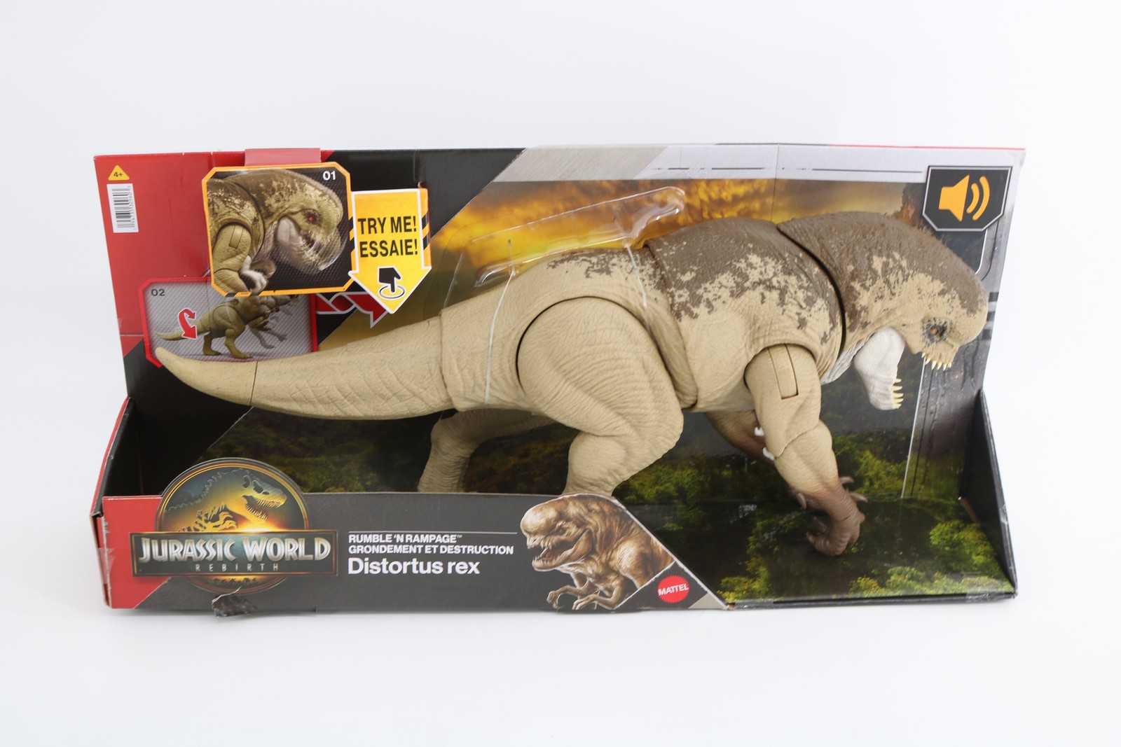 Mattel Jurassic Park Distortus Rex World Rebirth Rumble N Rampage JGB58