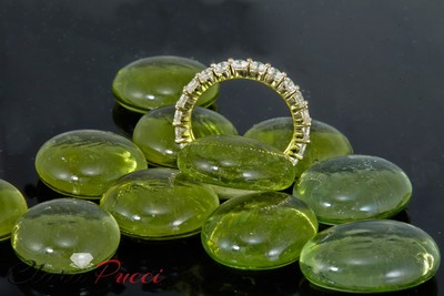 Pre-owned Pucci 2ct Round Cut Vvs1 Simulated Diamond Eternity Anniversary Band 14k Yellow Gold In White/colorless