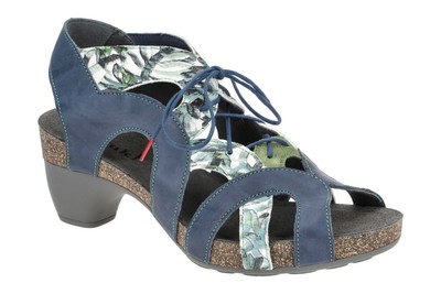 THINK THINK SCHUHE TRAUDI BLAU DAMEN SANDALETTE RIEMCHEN SANDALEN 3-000214-8000 NEU