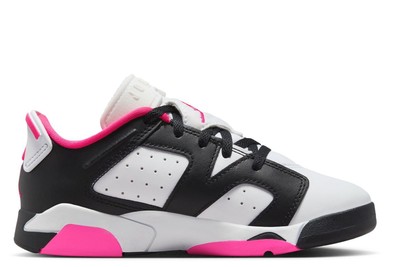 Little Kids Jordan 6 Ретро-низкий черный/Ярко-розово-белый (DV3528 061) - 2,5