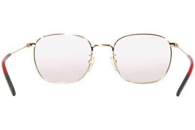 GUCCI GUCCI GG0681S 001 SUNGLASSES MEN'S GOLD/PHOTOCROMIC CLEAR RECTANGLE SHAPE 54MM