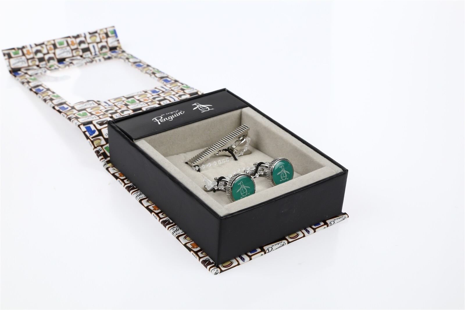 Original Penguin by Munsingwear Cuff Links & Tie Pin Sets in Gift Box 127880
