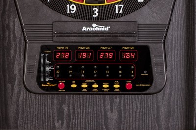 Arachnid Cricket Pro 650 Standing Electronic Dartboard with 24 Games 132 and 6